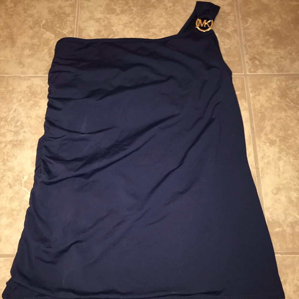 Michael kors swimsuit sz 16w navy blue swim dress